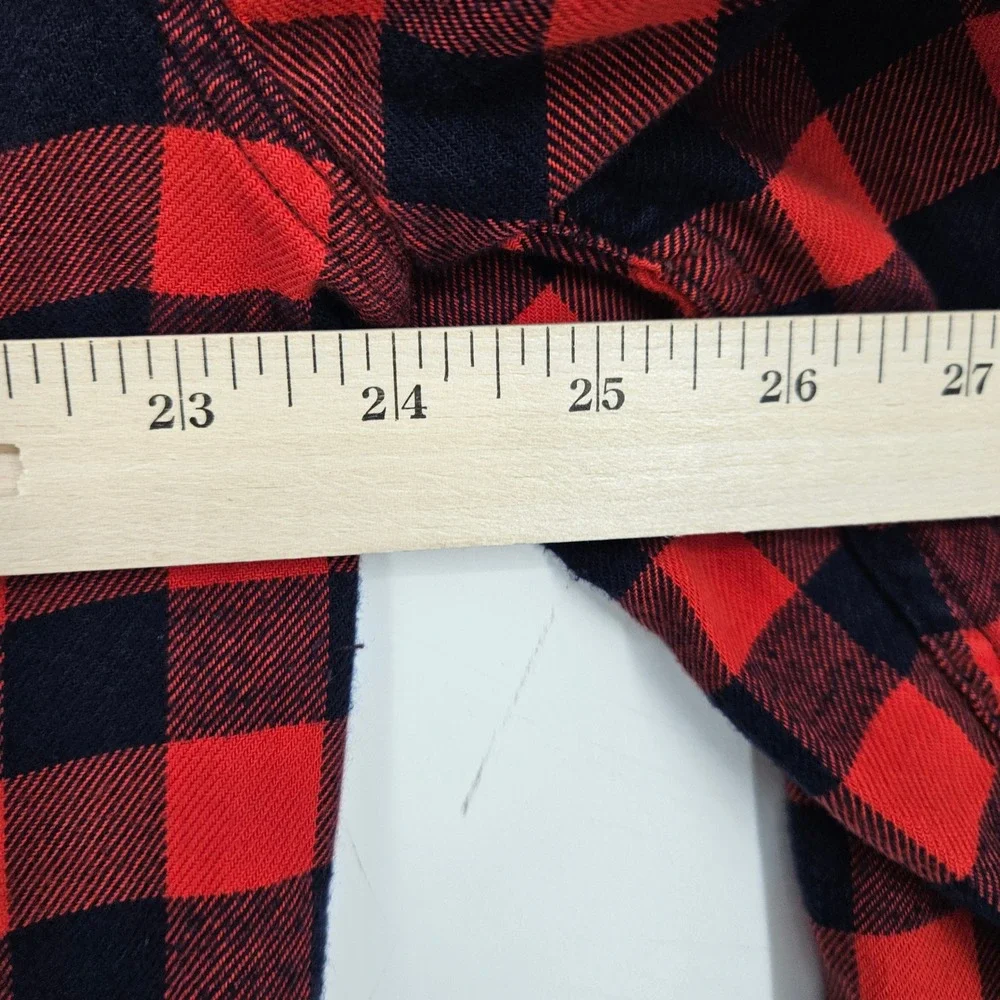 J Crew Shirt Mens XL Red Black Flannel Check Long Sleeve Button Up‎ Casual